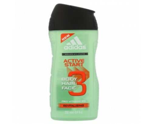 Adidas Sprchový gel a šampon pro muže 3 v 1 Hair & Body Active Start (Shower Gel