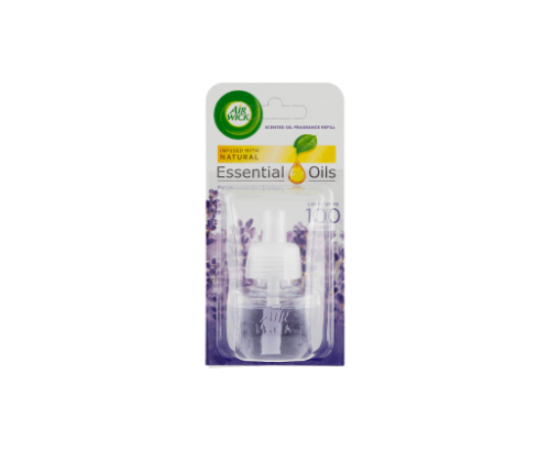 Air Wick Essential Oils náplň do elektrického přístroje vůně fialové levandulové louky 19 ml Airwick