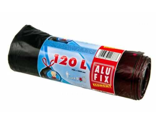 Alufix HDPE odpadkové pytle zatahovací černé 120 l 7 ks Alufix