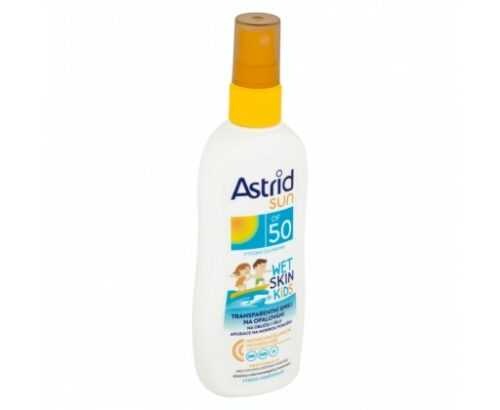 Astrid Sun Wet Skin dětský transparentní sprej na opalování OF 50 150 ml Astrid