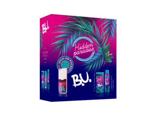 B.U. Hidden Paradise toaletní voda + deodorant + pouzdro na mobil 50 ml + 150 ml B.U.
