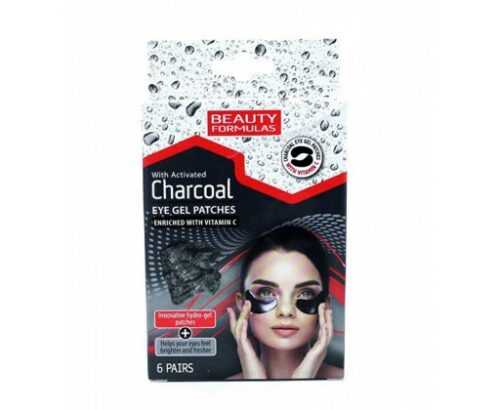 Beauty Formulas Polštářky pod oči s aktivním uhlím Charcoal (Eye Gel Patches)  6 párů Beauty Formulas