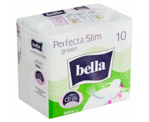 Bella Perfecta Slim Green Hygienické vložky s křidélky 10 ks Bella