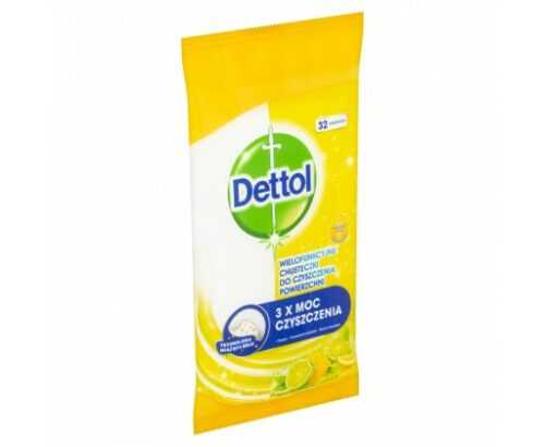 Dettol Power & Fresh antibakteriální víceúčelové ubrousky s vůní citronu a limety 32 ks Dettol