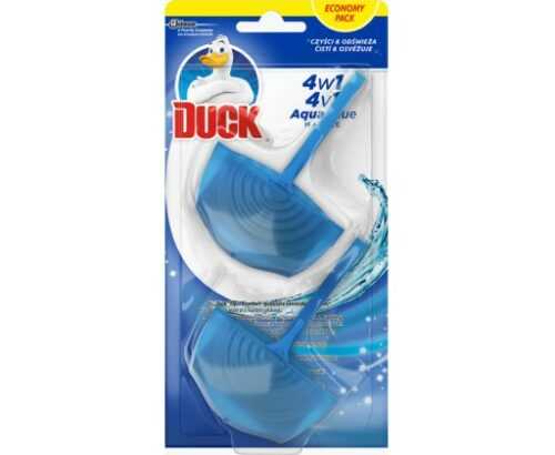 Duck 4in1 Aqua Blue Efekt modré vody WC závěs DUO pack  2x40 g Duck