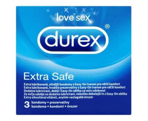 Durex Extra safe silnější a extra lubrikované kondomy  3 ks Durex
