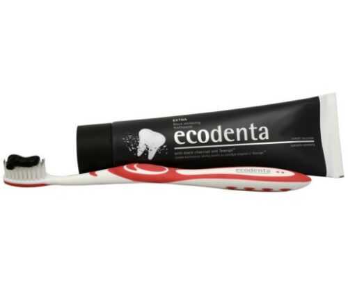 Ecodenta černá bělicí zubní pasta s uhlím a extraktem Teavigo 100 ml Ecodenta