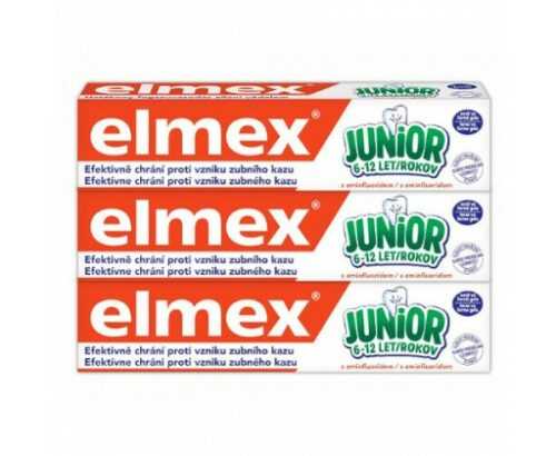 Elmex Dětská zubní pasta Junior Trio  3 x 75 ml Elmex