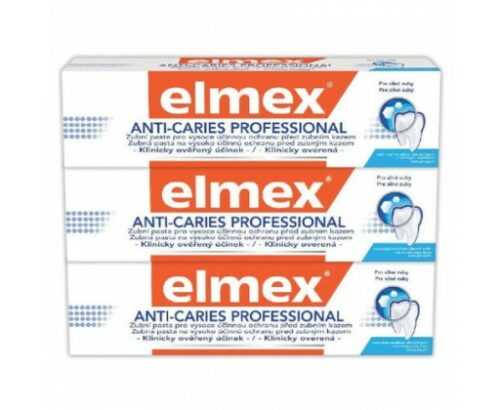 Elmex Zubní pasta Anti Caries Professional Trio  3 x 75 ml Elmex