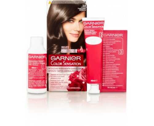 Garnier Color Sensation Intenzivní permanentní barvicí krém  odstín tmavě hnědá 3.0 Color Sensation