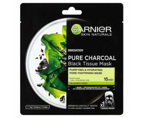 Garnier Pure Charcoal černá textilní maska s extraktem z mořských řas 1x 28 g Garnier