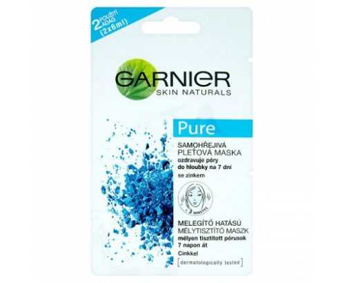 Garnier Skin Naturals Pure samohřejivá pleťová maska  2 x 6 ml Skin Naturals