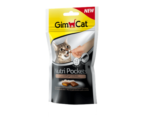 GimCat Nutri Pockets drůbež a biotin 60g GIMBORN