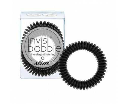 Invisibobble Tenká spirálová gumička do vlasů Invisibobble Slim True Black 3 ks/bal. Invisibobble