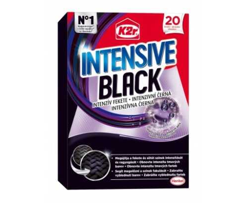 K2r Intensive Black prací ubrousky 20 ks K2r