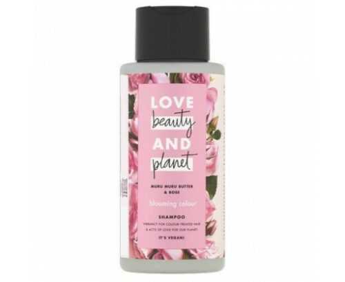 Love Beauty and Planet Šampon pro barvené vlasy s růžovým olejem a máslem muru muru  400 ml Love Beauty and Planet
