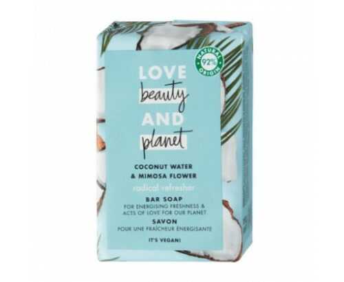 Love Beauty and Planet Tuhé mýdlo s kokosovou vodou a květy mimózy Radical Refresher (Bar Soap)  100 g Love Beauty and Planet