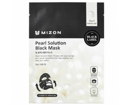Mizon Rozjasňující maska s výtažky z perel (Pearl Solution Black Mask)  25 g Mizon