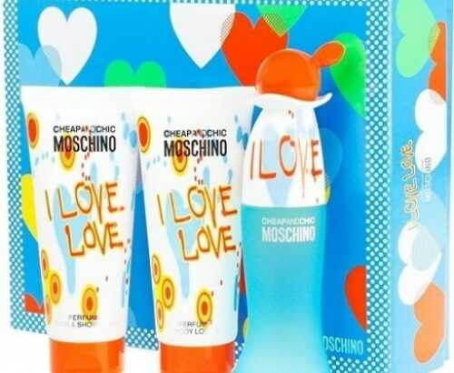 Moschino  Cheap & Chic I Love Love -  EDT 50 ml + tělové mléko 100 ml + sprchový gel 100 ml Moschino