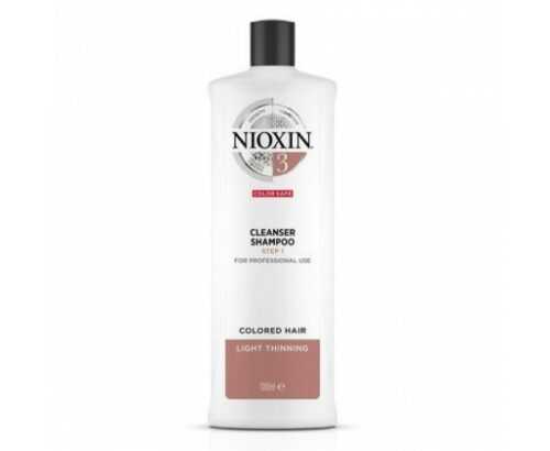 Nioxin Čisticí šampon pro jemné barvené mírně řídnoucí vlasy System 3  1000 ml Nioxin