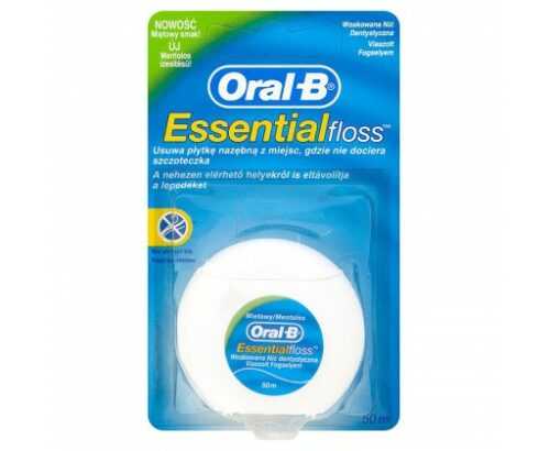 Oral-B Essential Floss Voskovaná dentální nit s mentolovou příchutí 50 m Oral-B