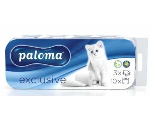 Paloma toaletní papír bez parfemace 3vrstvý 10 ks Paloma