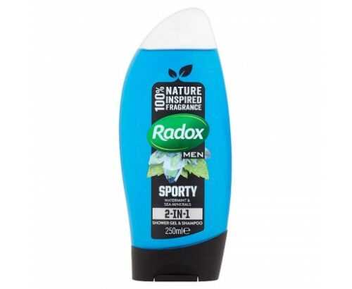 Radox Feel Sporty 2v1 pánský sprchový gel a šampon  250 ml Radox