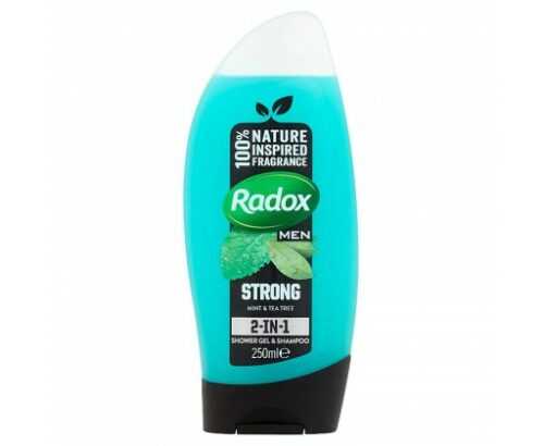 Radox Feel Strong 2v1 pánský sprchový gel a šampon  250 ml Radox