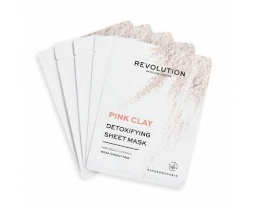 Revolution Skincare Sada pleťových masek s růžovým jílem Biodegradable Revolution Skincare