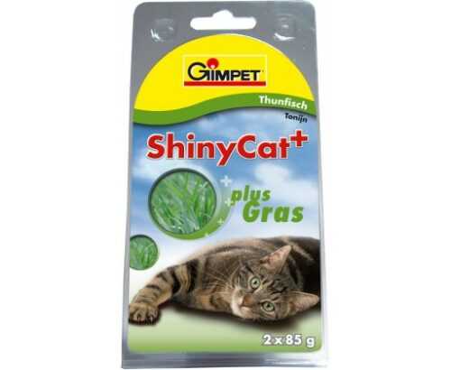 ShinyCat konzerva tuňák+kočičí tráva 2x70g SHINYCAT