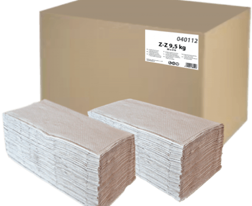 Skládaný ručník Z-Z  9.5 kg šedý 1-vrstvý