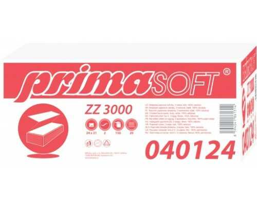 Skládaný ručník Z-Z PrimaSoft 3000 bílý 2-vrstvý