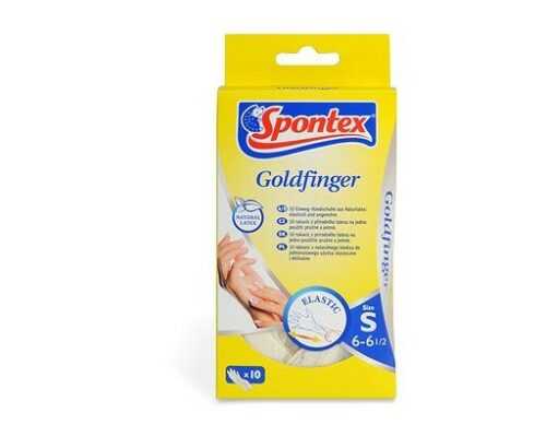 Spontex Goldfinger rukavice jednorázové latexové vel. S 10 ks Spontex