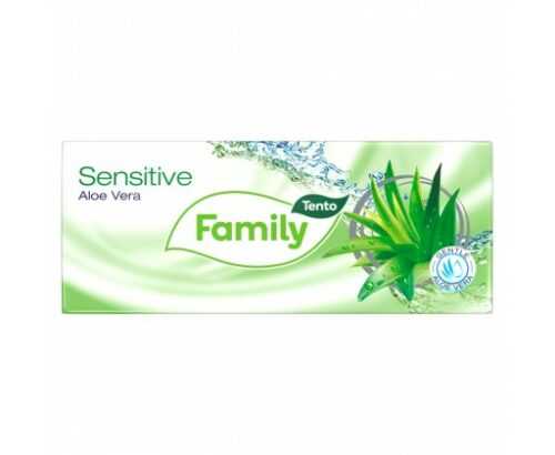 Tento Family Sensitive hygienické kapesníky 3vrstvé s vůní Aloe Vera 10 x 10 ks Tento
