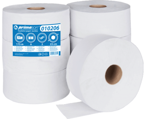 Toaletní papír PrimaSoft 230 2-vrstvý bílý 1 role primaSOFT