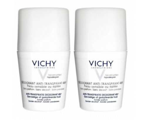 Vichy 48 hodinový deodorant roll-on pro citlivou a podrážděnou pokožku  2 x 50 ml Vichy