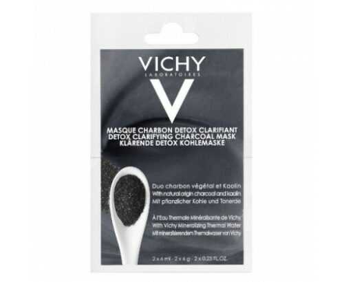 Vichy Detoxikační čisticí maska s dřevěným uhlím (Detox Clarifying Charcoal Mask)  2 x 6 ml Vichy