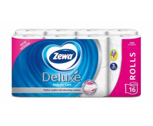 Zewa Deluxe Delicate Care toaletní papír bez parfemace 3vrstvý 16 ks Zewa