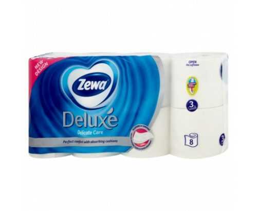 Zewa Deluxe Delicate Care toaletní papír bez parfemace 3vrstvý  8 rolí Zewa