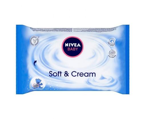Nivea Baby Soft & Cream ubrousky 63 ks Nivea