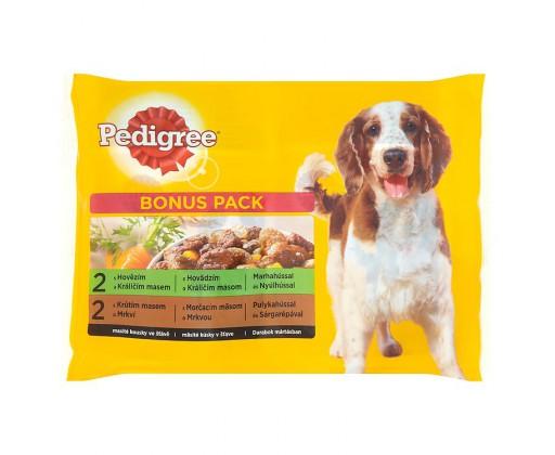 Pedigree Bonus pack kompletní krmivo pro dospělé psy  4 x 100 g Pedigree