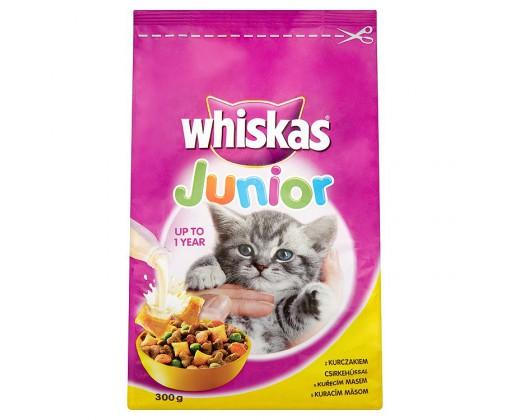 Whiskas Junior Polštářky s kuřecím masem kompletní suché krmivo pro kočky 300 g Whiskas
