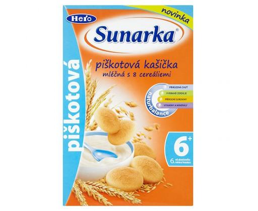 Sunarka Piškotová kašička mléčná s 8 cereáliemi 225 g Sunarka