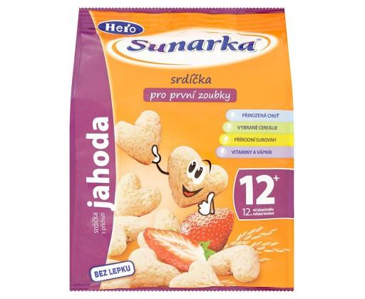 Sunarka Srdíčka s příchutí jahoda pro první zoubky 50 g Sunarka