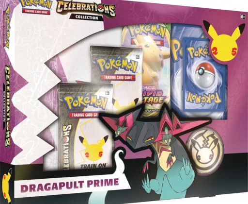 ADC Pokémon TCG: Celebrations Dragapult Prime Collection Box rozšiřující sada HRAČKY