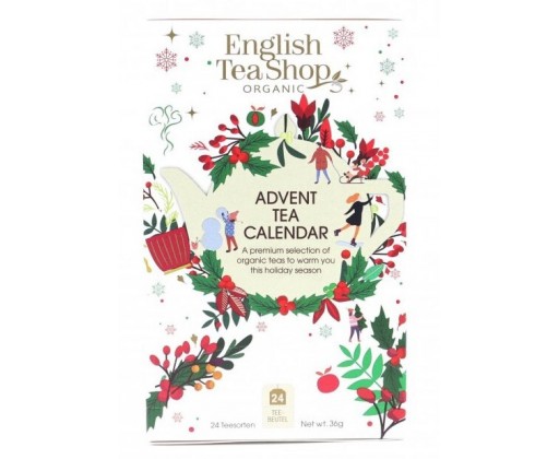 Adventní kalendář - Bílá krabička  24 sáčků English Tea Shop