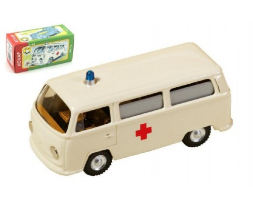 Auto VW Ambulance kov 12cm 1:43 v krabičce Kovap Kovap