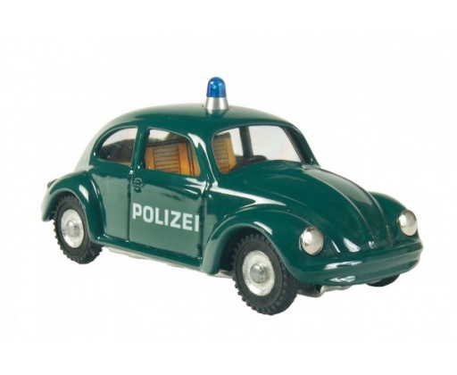 Auto VW brouk policie kov 11cm tmavě zelené v krabičce Kovap Kovap