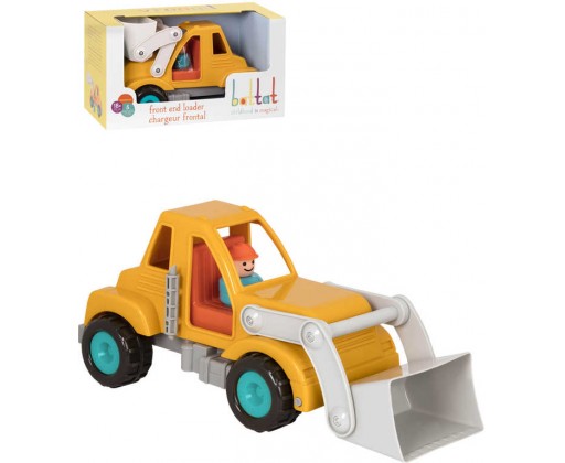 B-TOYS Baby autíčko nakladač buldozer Vroom set s figurkou řidiče B-Toys
