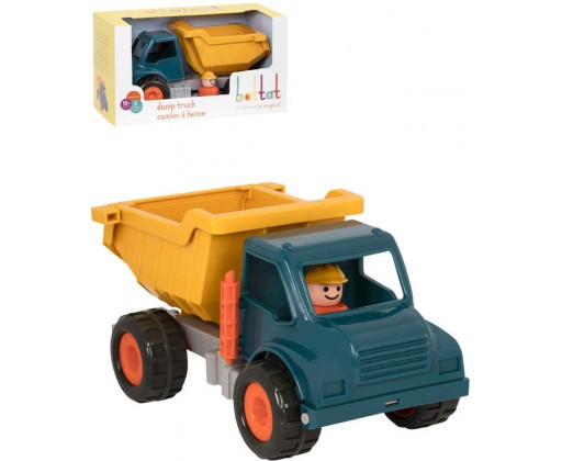 B-TOYS Baby autíčko nákladní sklápěčka Vroom set s figurkou řidiče B-Toys